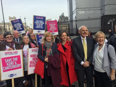 Marching to Downing St with CHEK campaigners