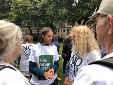 Helen with Graveney Marsh campaigners in Westminster 