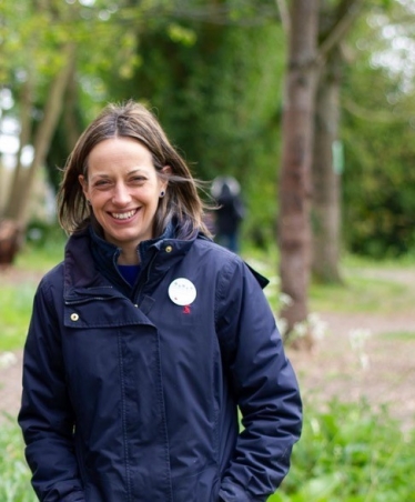 Helen visiting Glebe Pond in Lenham