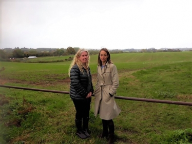 Helen with local campaigner, Kate Hammond