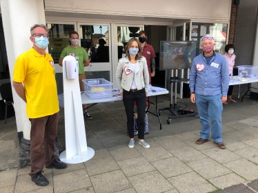 Helen with local councillors in Faversham