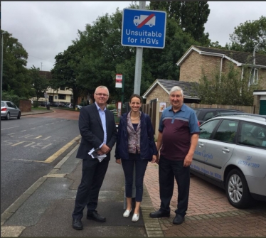 Helen with lorry fly-parking campaigners