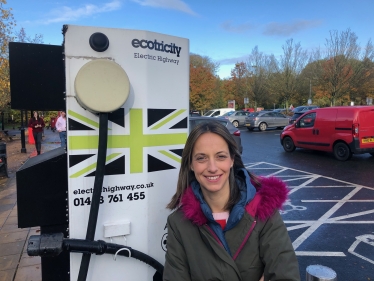 At Maidstone services on the M20 with electric charging points