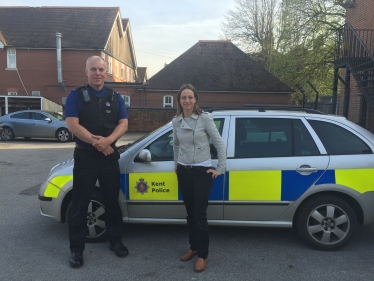 Helen with policeman 