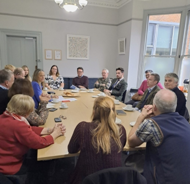 Helen and local businesses at her Business Breakfast roundtable