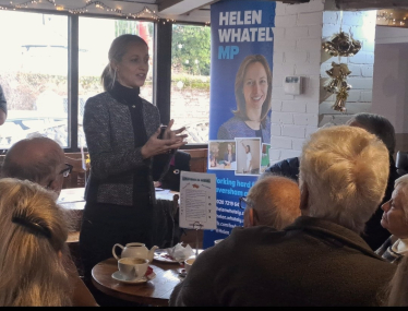 Helen meeting constituents in Bredgar