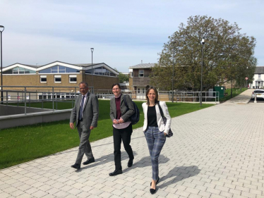 Helen at the recently opened Kent and Medway Medical School