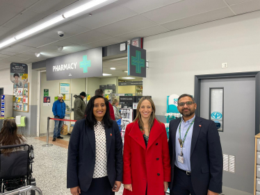 Helen visiting the pharmacy in Morrisons Maidstone