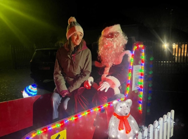 Helen with Santa