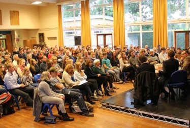 A packed hall at Queen Elizabeth's grammar school