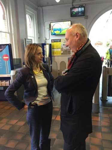 Helen and David Statham at Faversham station